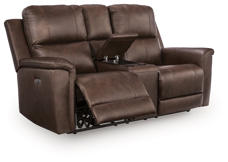 Bleckley Power Reclining Loveseat with Console - Unclaimed Freight North (Aitkin, MN)