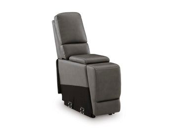 5Z - Pittson Power Reclining Sectional Loveseat with Console - Unclaimed Freight North (Aitkin, MN)