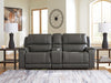 5Z - Pittson Power Reclining Sectional Loveseat with Console - Unclaimed Freight North (Aitkin, MN)