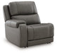 5Z - Pittson Power Reclining Sectional Loveseat with Console - Unclaimed Freight North (Aitkin, MN)