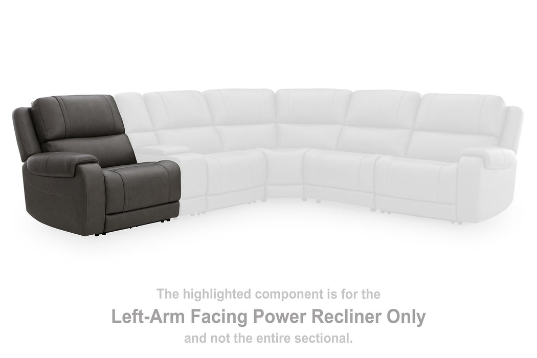 5Z - Pittson Power Reclining Sectional Loveseat - Unclaimed Freight North (Aitkin, MN)