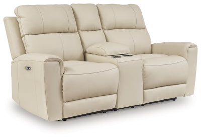 Dahlmoore Power Reclining Loveseat with Console - Unclaimed Freight North (Aitkin, MN)