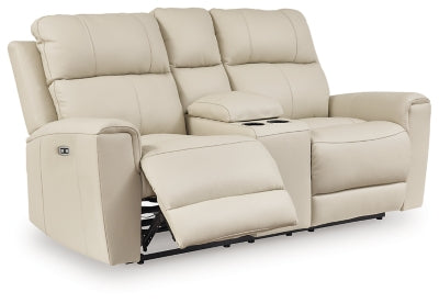 Dahlmoore Power Reclining Loveseat with Console - Unclaimed Freight North (Aitkin, MN)