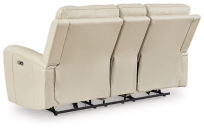 Dahlmoore Power Reclining Loveseat with Console - Unclaimed Freight North (Aitkin, MN)