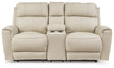 Dahlmoore Power Reclining Loveseat with Console - Unclaimed Freight North (Aitkin, MN)