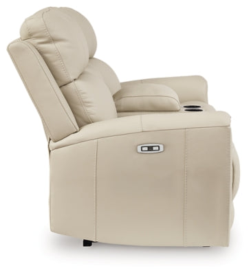 Dahlmoore Power Reclining Loveseat with Console - Unclaimed Freight North (Aitkin, MN)