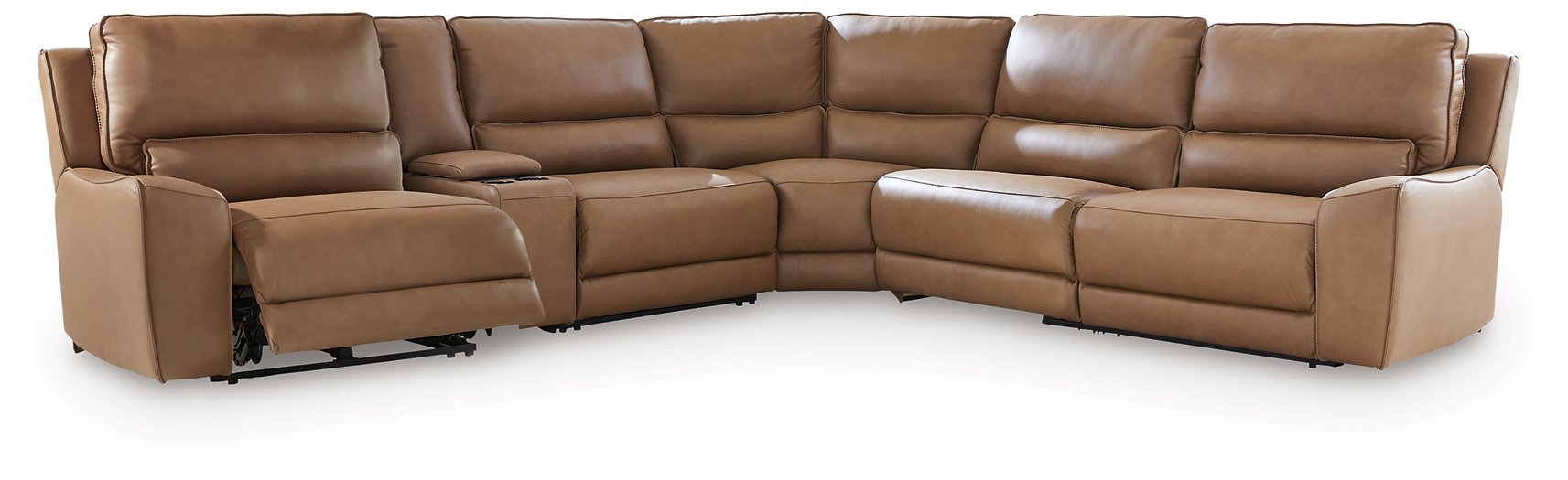 DeepWakes Reclining Sectional with Storage Console - Unclaimed Freight North (Aitkin, MN)