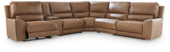 DeepWakes Reclining Sectional with Storage Console - Unclaimed Freight North (Aitkin, MN)