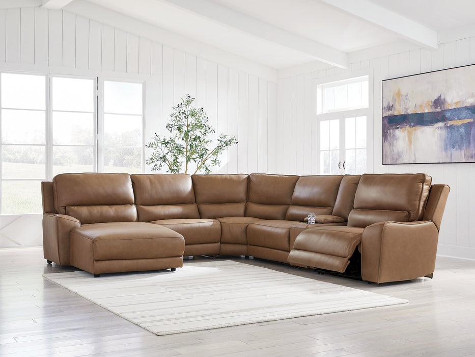 DeepWakes Power Reclining Sectional with Chaise - Unclaimed Freight North (Aitkin, MN)