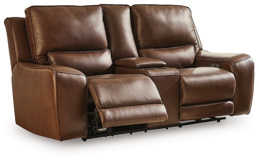 DeepWakes Power Reclining Loveseat with Console - Unclaimed Freight North (Aitkin, MN)