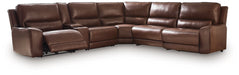 DeepWakes Reclining Sectional with Storage Console - Unclaimed Freight North (Aitkin, MN)