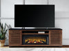 Kallari 84" TV Stand with Electric Fireplace - Unclaimed Freight North (Aitkin, MN)